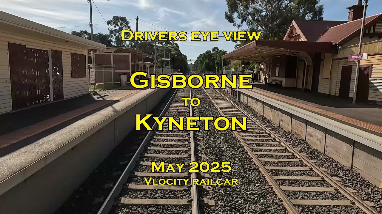 Drivers eye view, Gisborne to Kyneton, VL, May 2025