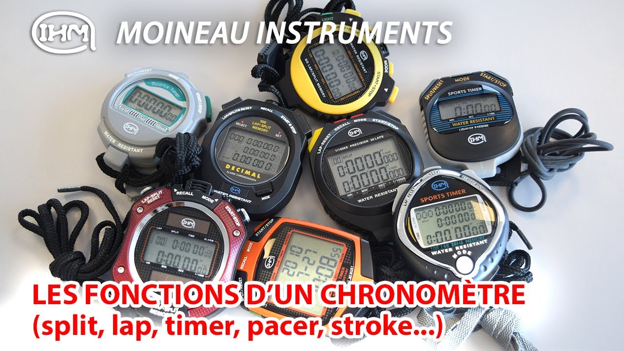 Chronomètres digitaux - Les différentes fonctions