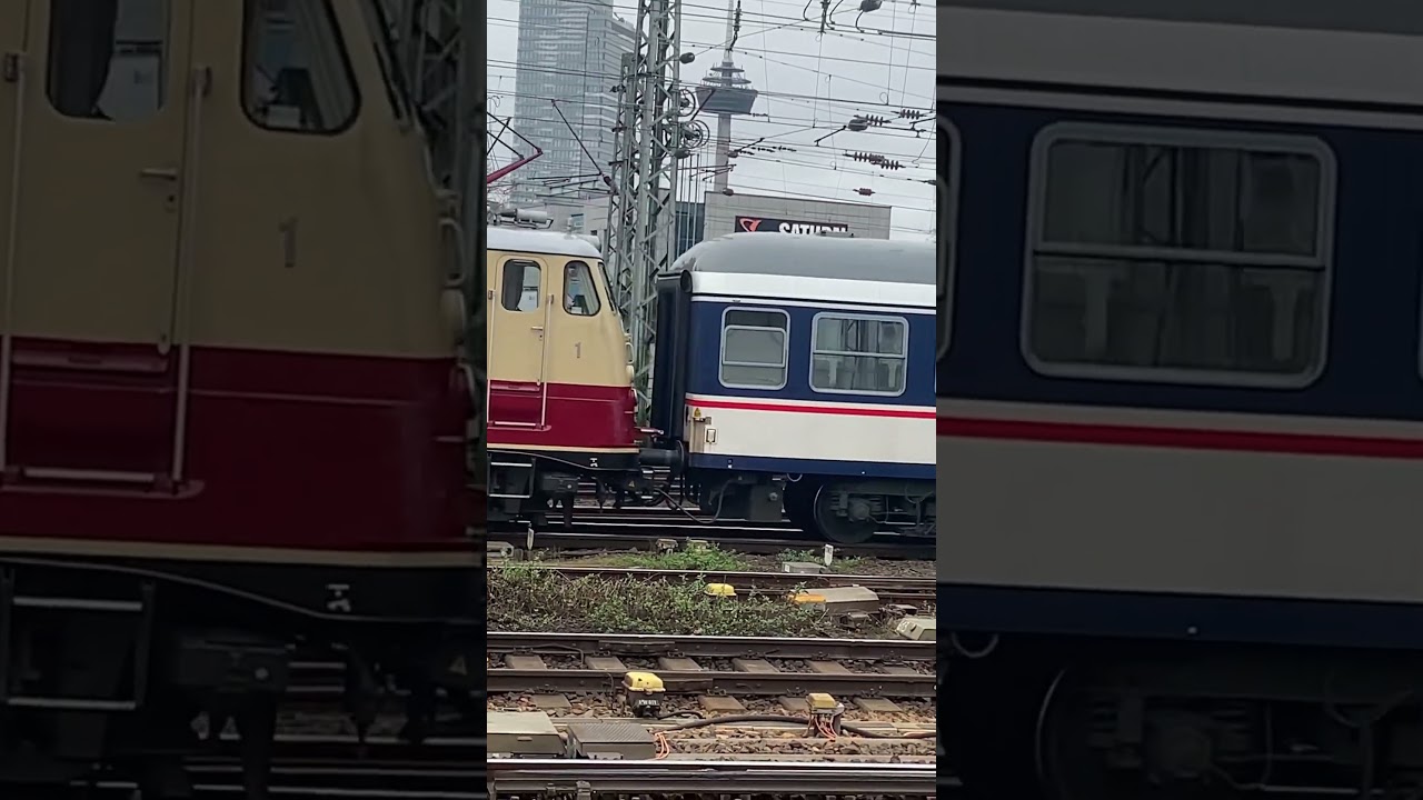Br 112 mit nwagen tri in Hansaring #br112 #tri #nwagen #historischesbahn #k&ouml;ln #gulesialt