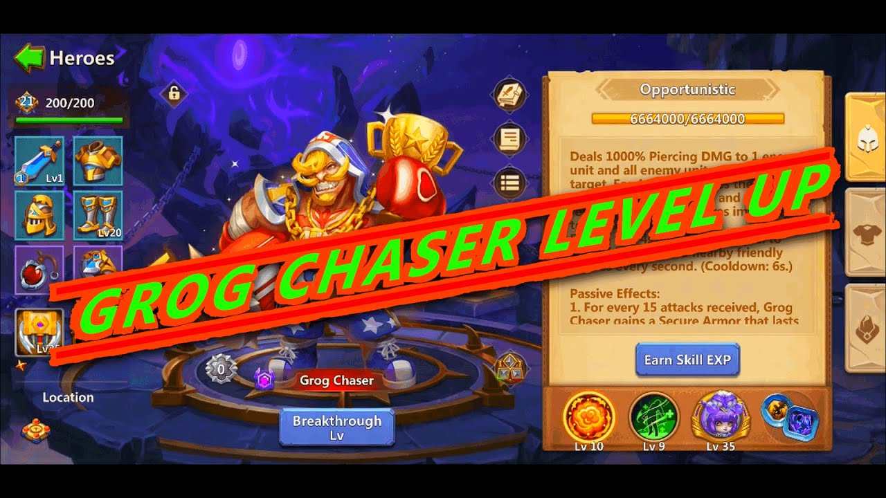 GROG CHASER LEVEL UP: Castle Clash!!!!!!