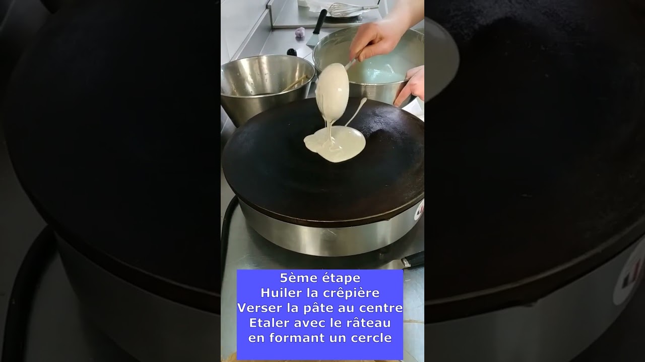 Réalisation et cuisson des crêpes semi-élaborées
