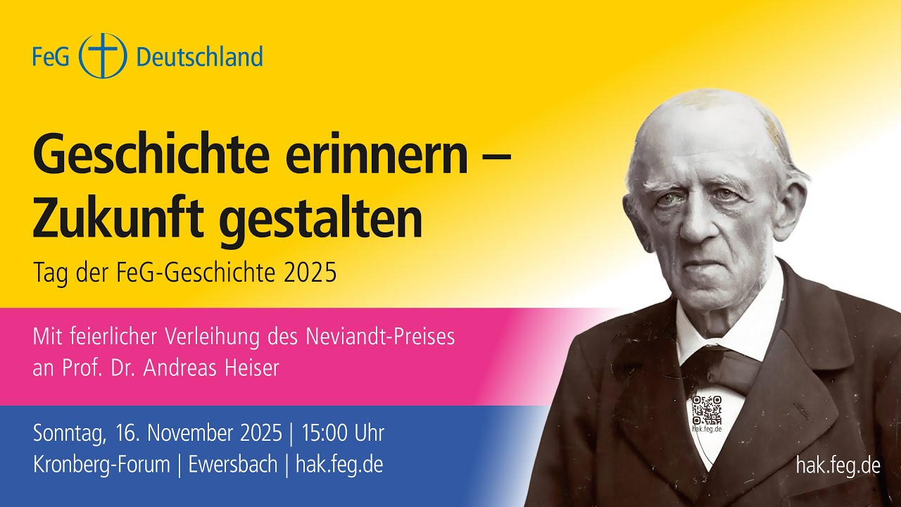 Tag der FeG-Geschichte | Verleihung des Neviandt-Preises an Prof. Dr. Andreas Heiser