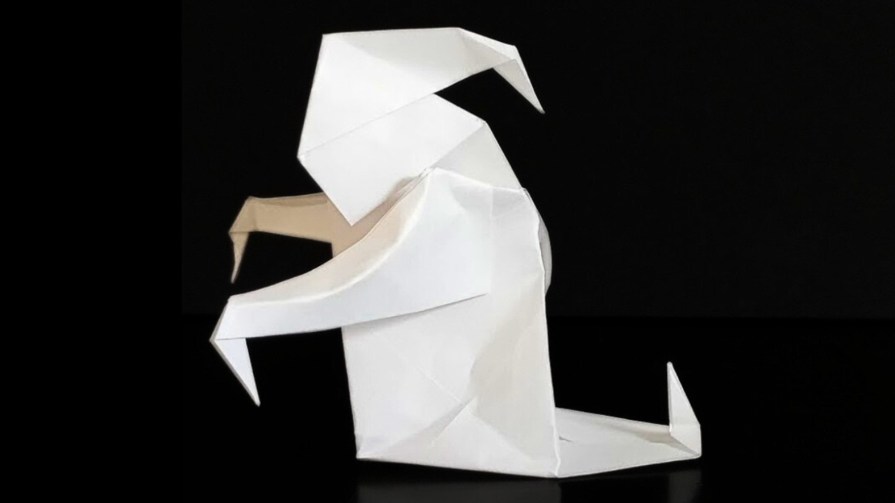 Как сделать объемное привидение с помощью оригами. Классный простой легкий урок