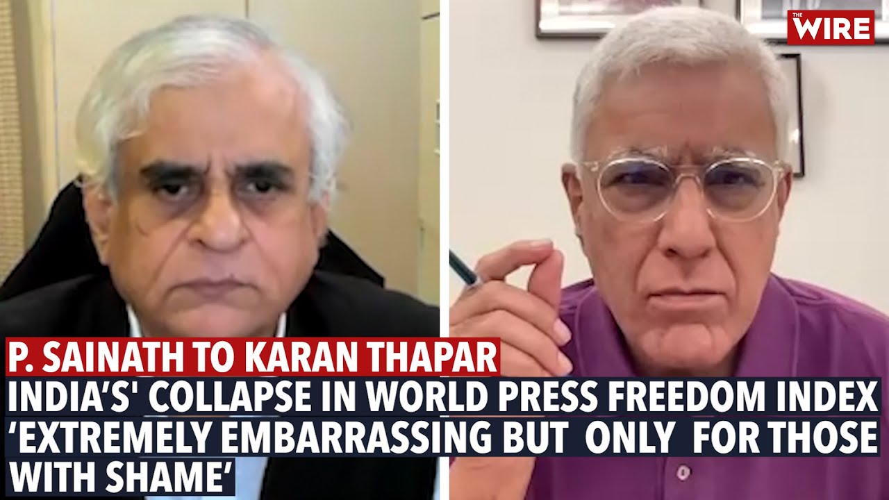 India's Collapse in World Press Freedom Index ‘Extremely Embarrassing But Only for Those With Shame’