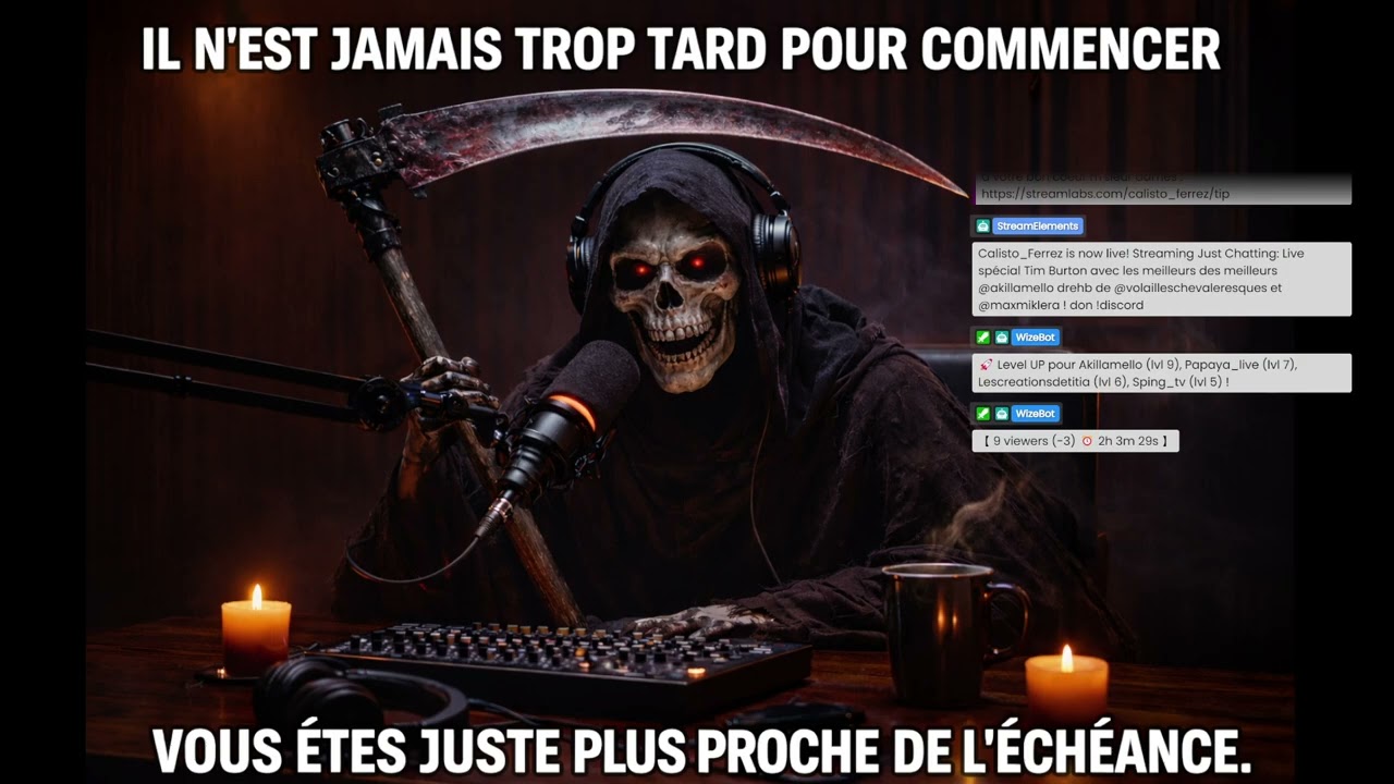 Live spécial Tim Burton avec les meilleurs des meilleurs @akillamello drehb de @volailleschevaleres