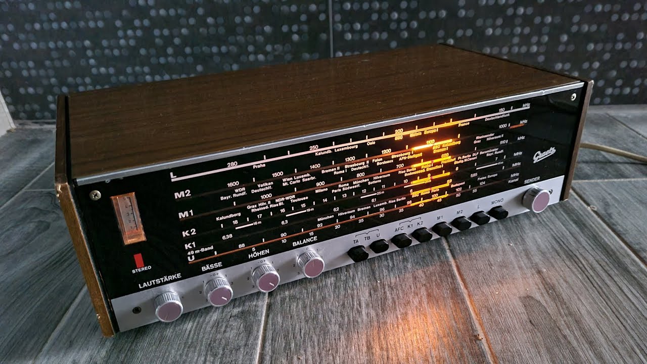 Тест радіо Graetz MELODIA 300 (stereo receiver) - 1969 рік випуску, на германієвих (Ge) транзисторах