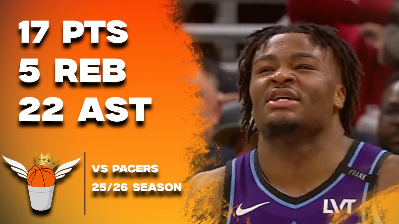 Isaiah Collier 17 Points/Career High 22 Assists vs Pacers Full Highlights! (2/3/2026)