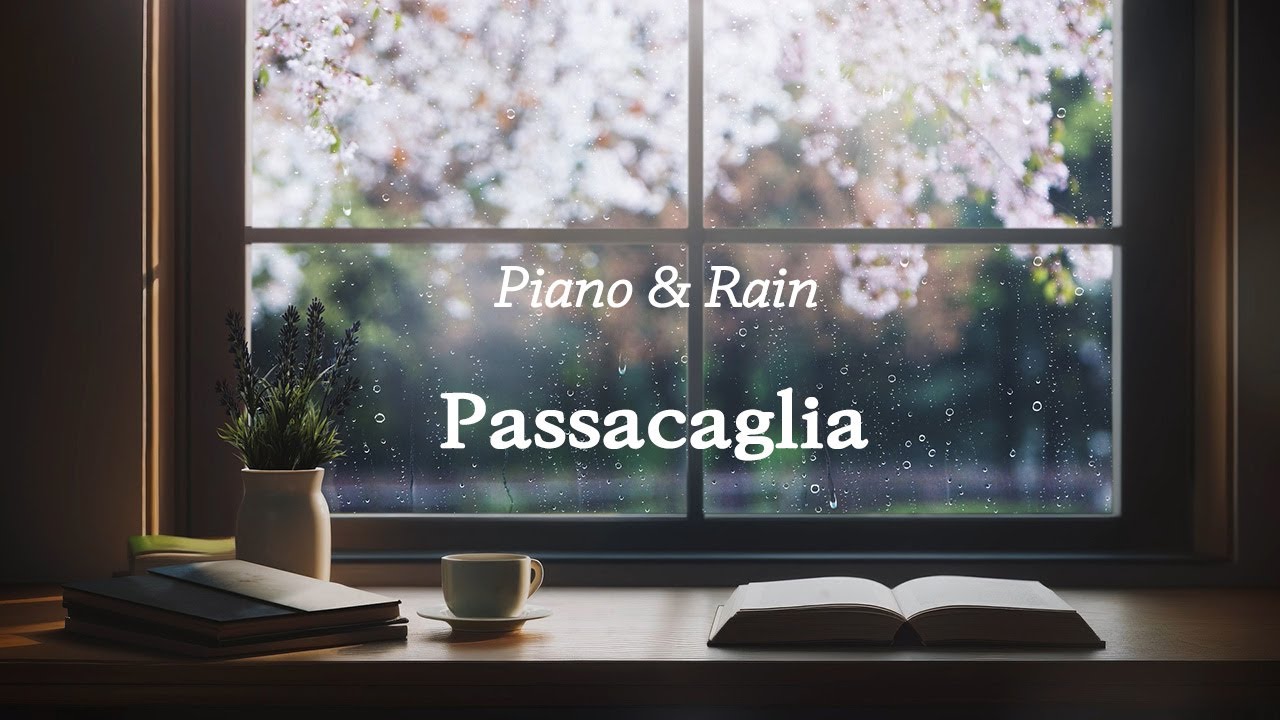 3HRS, Passacaglia - Handel/Halvorsen ㅣPiano & Rain SoundsㅣBeautiful PianoㅣRelaxing ㅣCalm l Cozy
