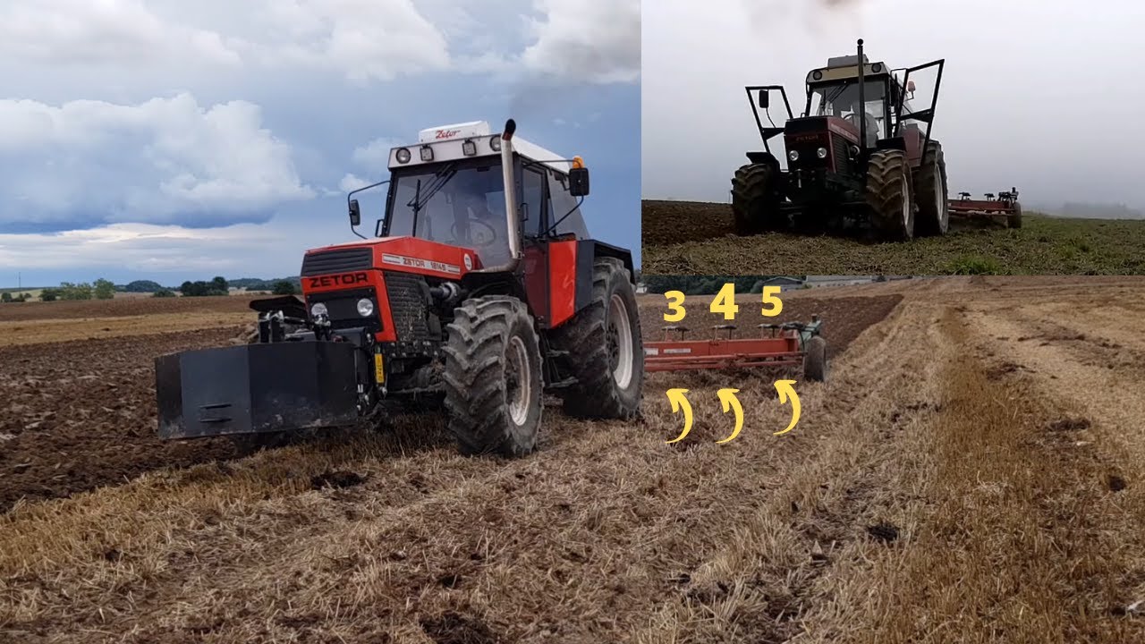 Zetor 16145 + Kverneland BB 100 5 skib. Before & After RESTORATION. Orka Orba Plowing Labour.