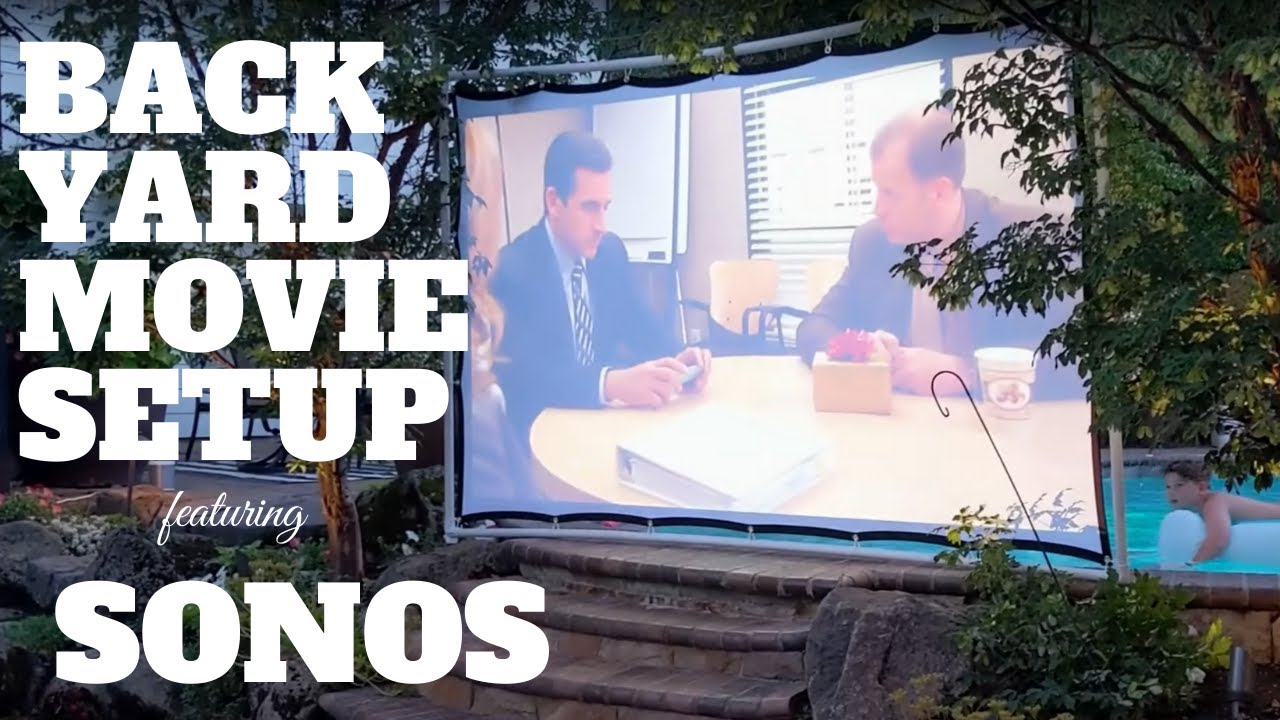 Outdoor Movie Theater featuring Sonos Speakers