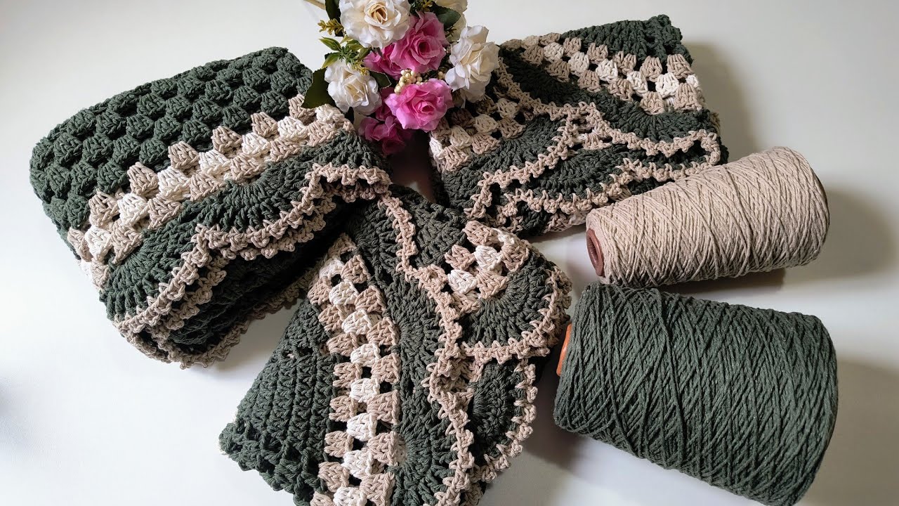 Ficou Lindo Esse Jogo De Passadeira 😍 Primeira Vez Que Faço Esse Modelo 🤍🤎💚