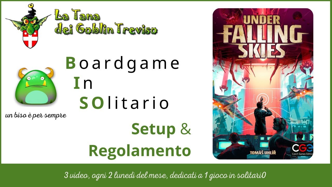 BoardgameInSOlitario - Under Falling Skies - Setup & Regolamento