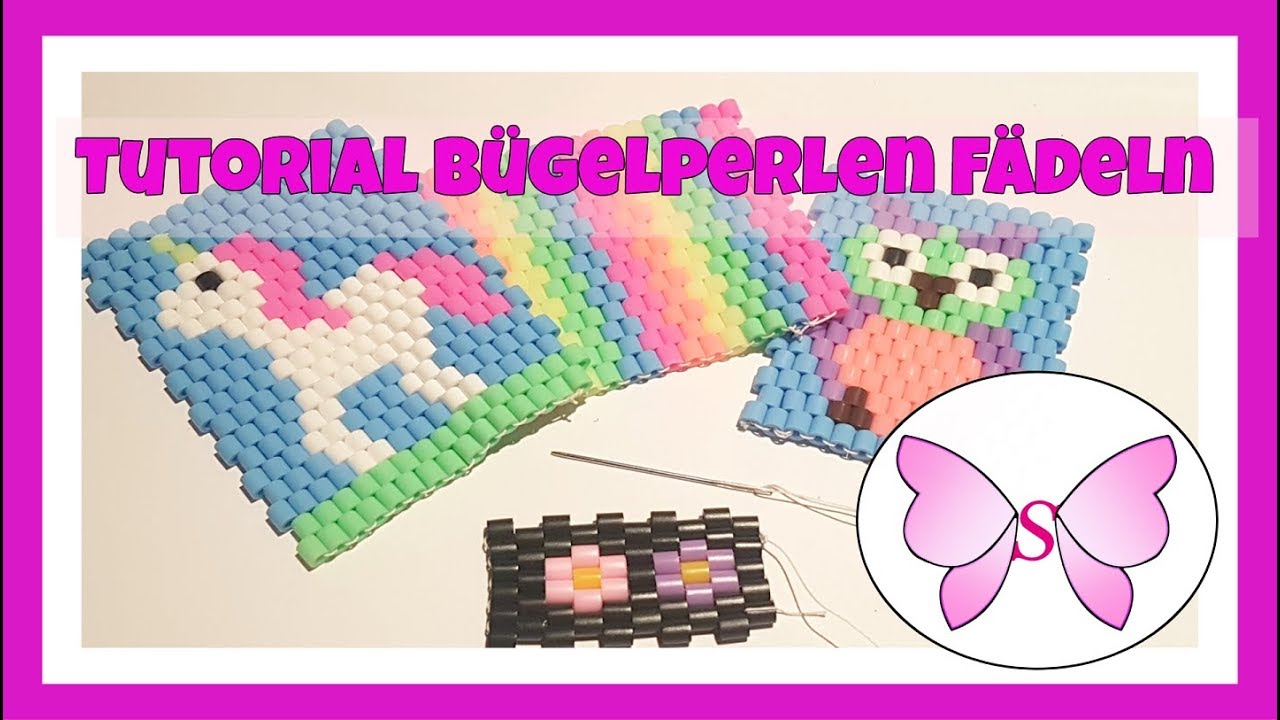 Anleitung / Tutorial Bügelperlen Fädeln #DIY Basteln mit  Bügelperlen ohne Bügeln