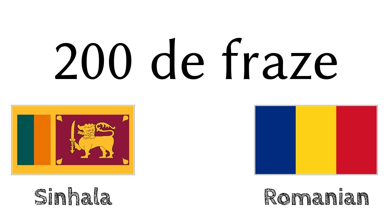 200 de fraze - Singaleză - Rom&acirc;nă