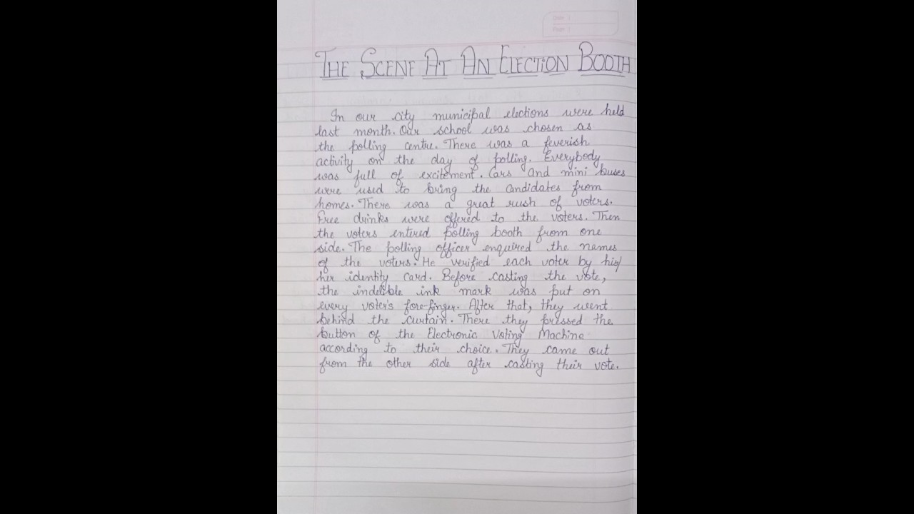 The scene at an Election Booth #essay #paragraph #essaywriting #paragraphwriting