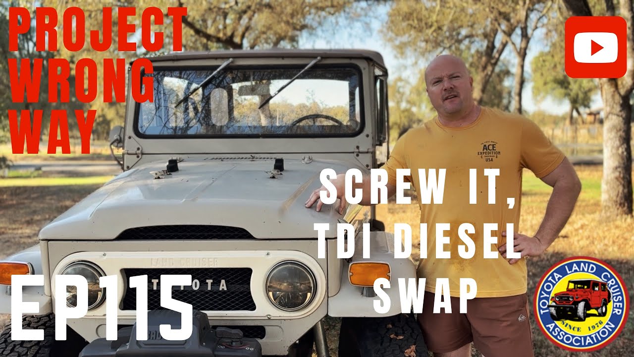Дизельный двигатель VW TDI в FJ40, продажа старого двигателя...