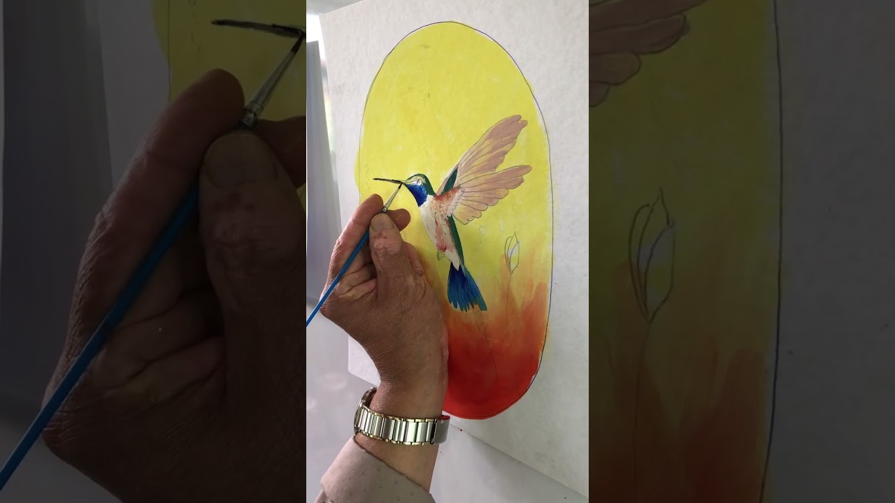 Como pintar un colibrí 3