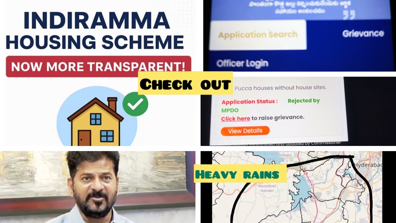 Indiramma  indullu housing scheme || 2bhk double bedrooms￼ || heavy rain 🌧️ 