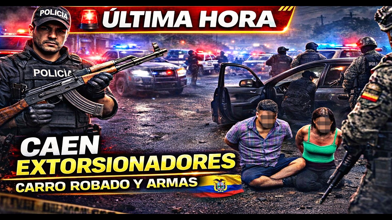 🚨 ÚLTIMA HORA: Caen dos peligrosos extorsionadores en Guayas con armas y vehículo robado