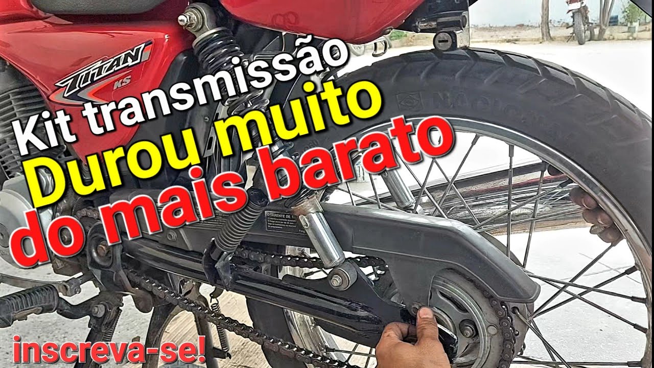 Quantos km roda um kit transmiss&atilde;o do mais barato? Testei na titan150 007