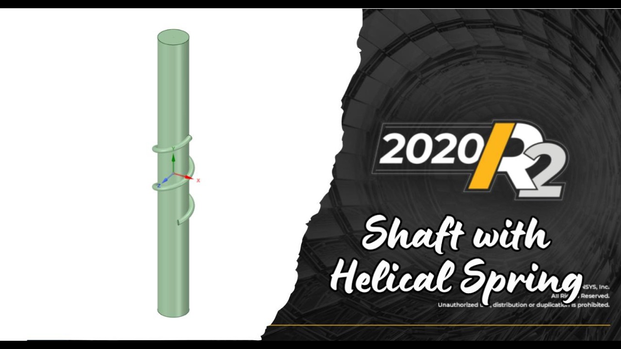 How to model a Shaft with Helical Spring in Ansys SpaceClaim