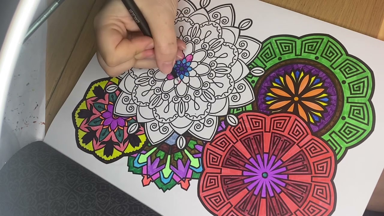 Colour me Happy - Mandala Episode 82 #mindfulness #wellness #happy #colouring