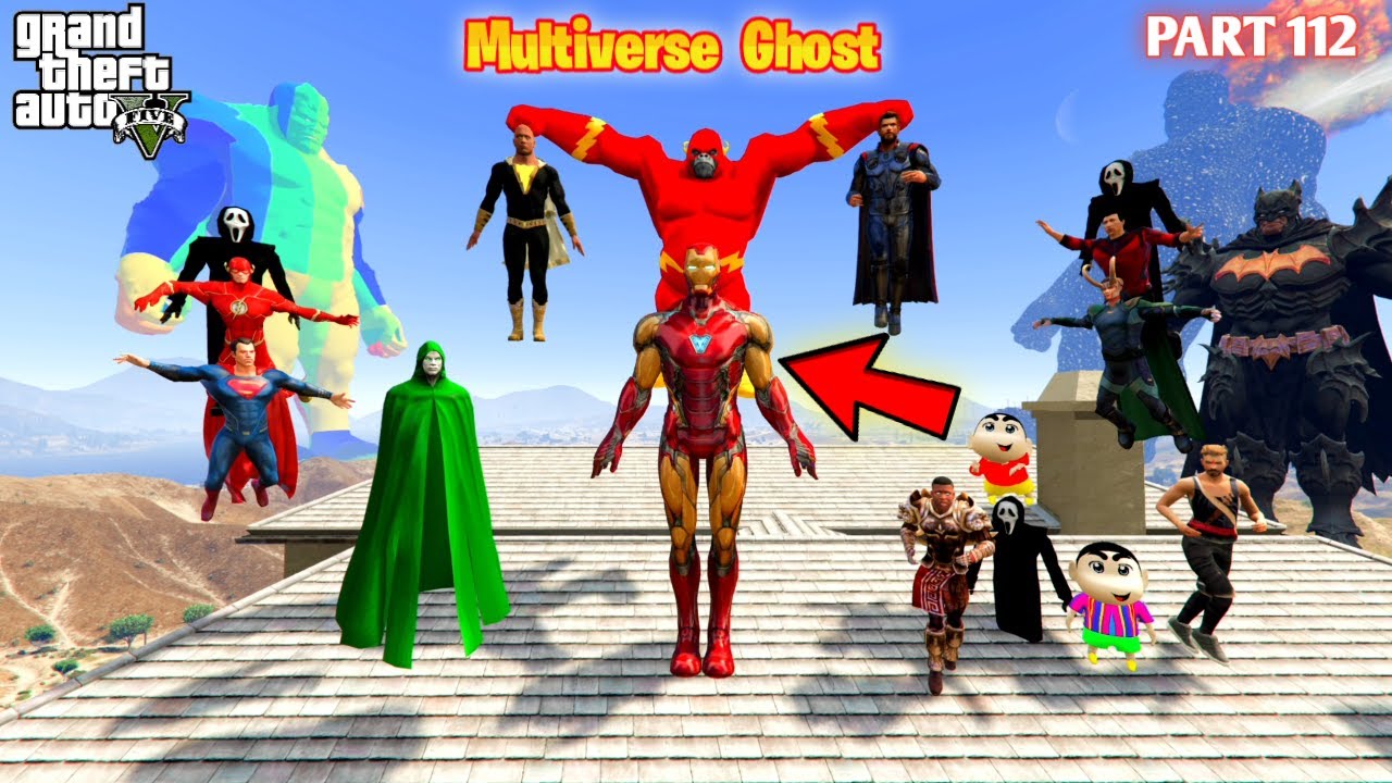 Multiverse Ghost Can Ironman Save Franklin Shinchan & Pinchan Thor Died in GTA5 #112