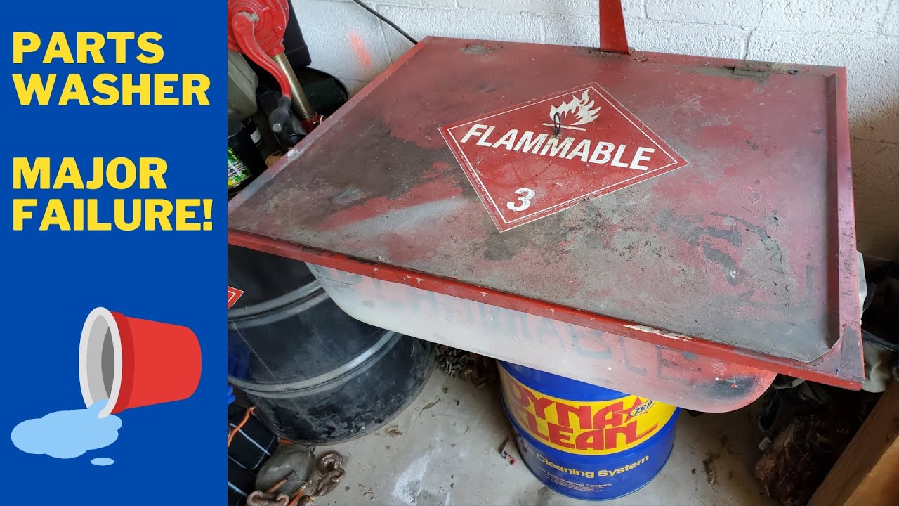 Parts washer 30 gallon metal drum