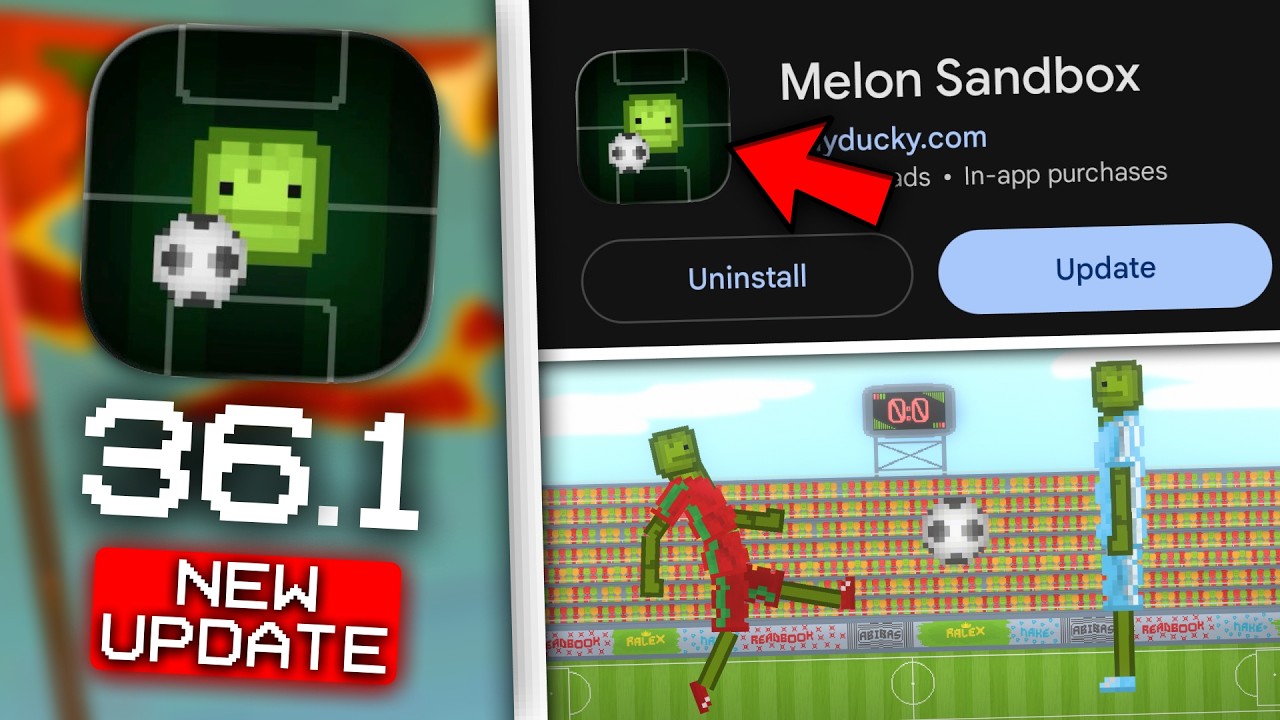NEW UPDATE 36.1! FOOTBALL in Melon Playground