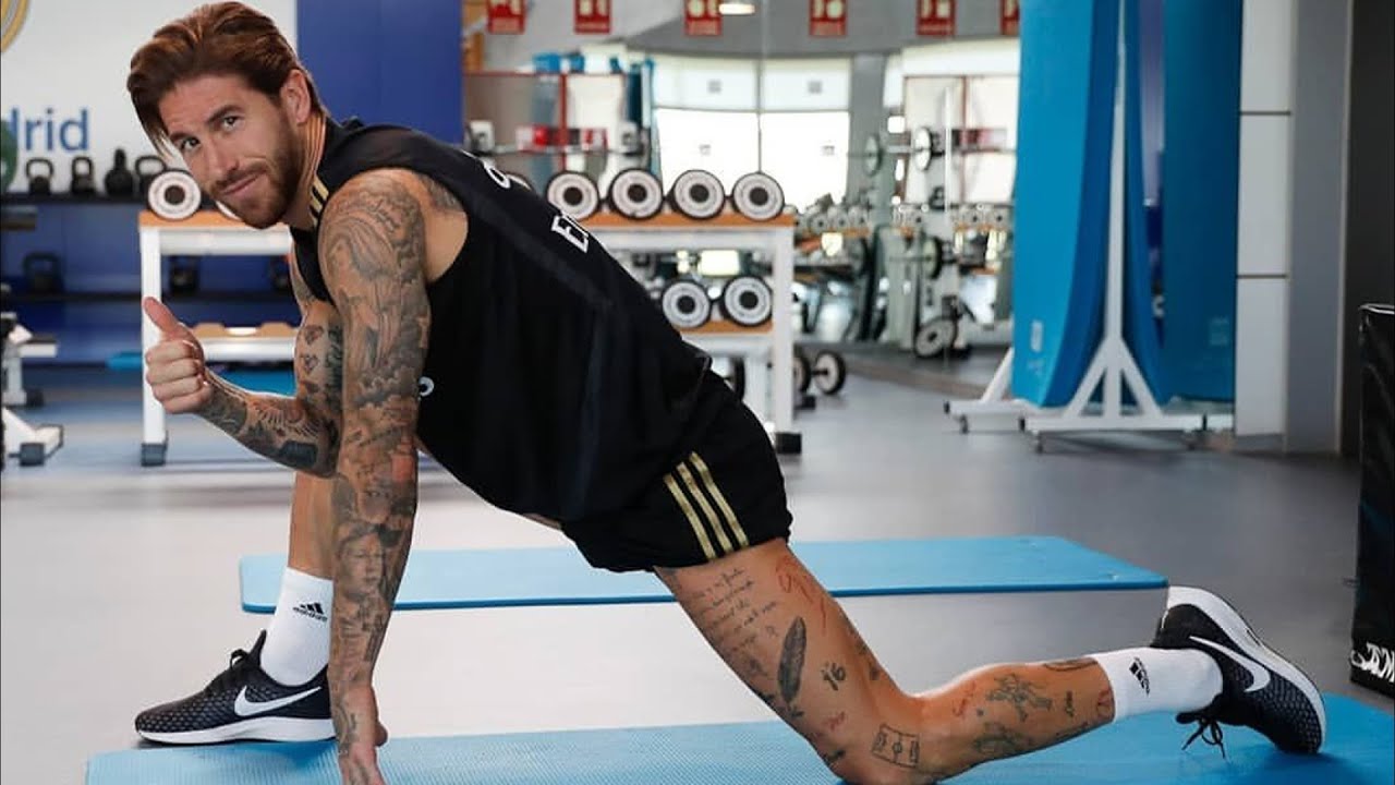 Treino Intenso de Sergio Ramos na Academia ll Real Madrid Fitness #1