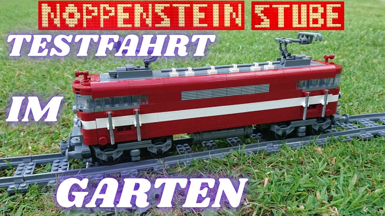 Klemmbaustein Gartenbahn Test | Ich habe mal ein kleines Schienenlayout im Garten gelegt