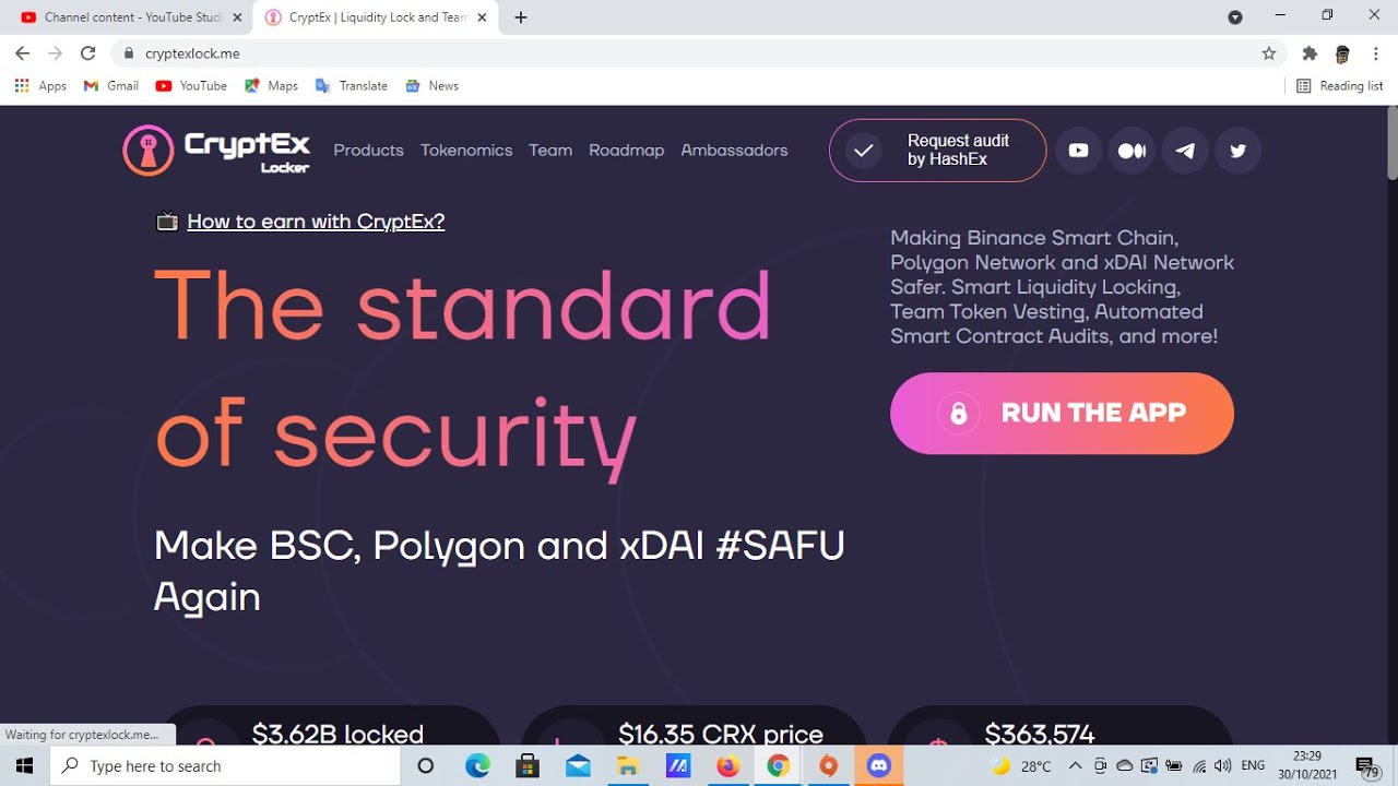 Smart Liquidity lock. CryptEx Locker