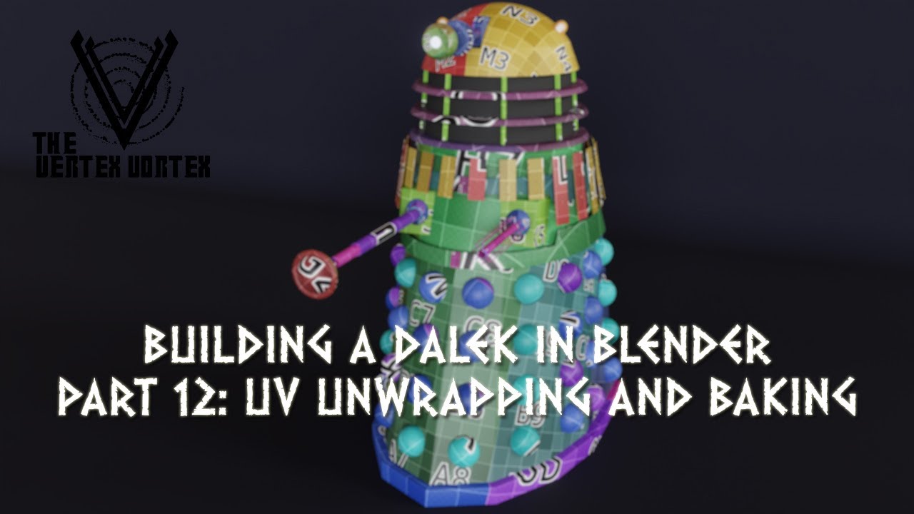 Building a Dalek in Blender Part 12: UV Unwrapping and Baking