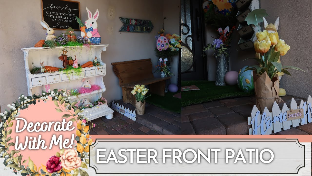 NEW 2022 Easter Front Porch | Outdoor Decorate With Me | Spring Decor Ideas 2022