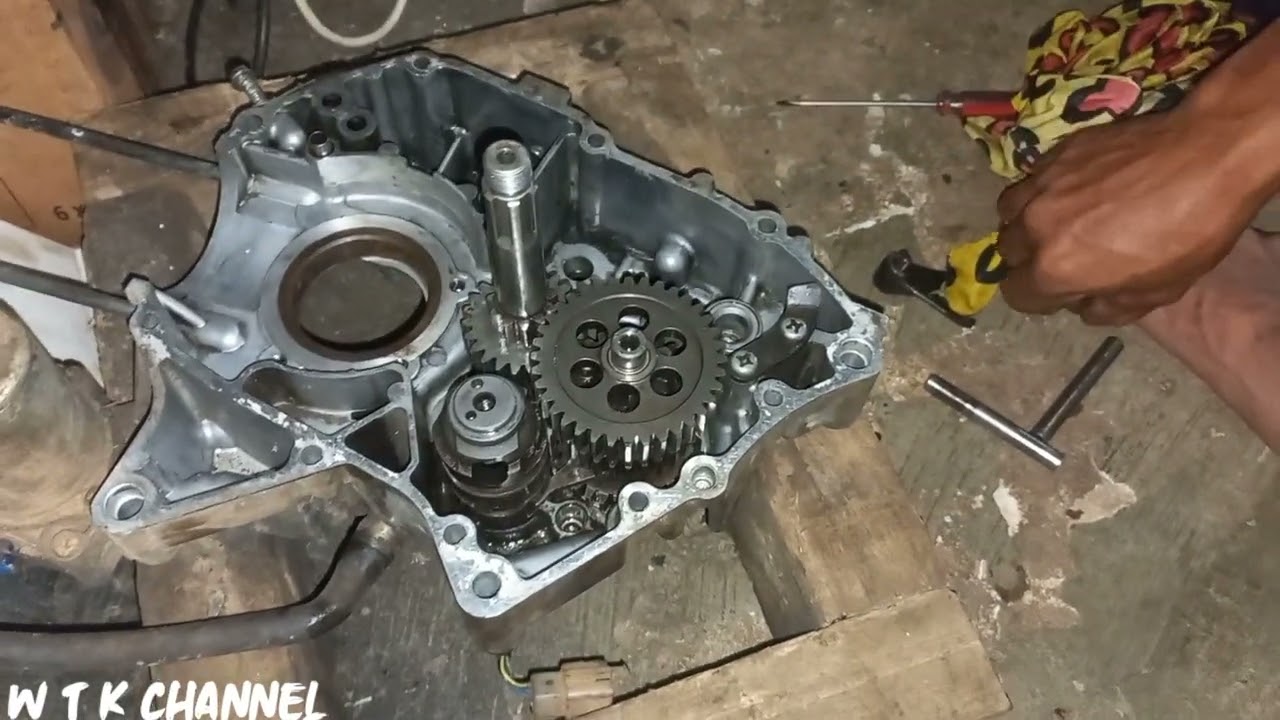 cara pasang gigi rasio motor kawasaki kaze R ,blitz