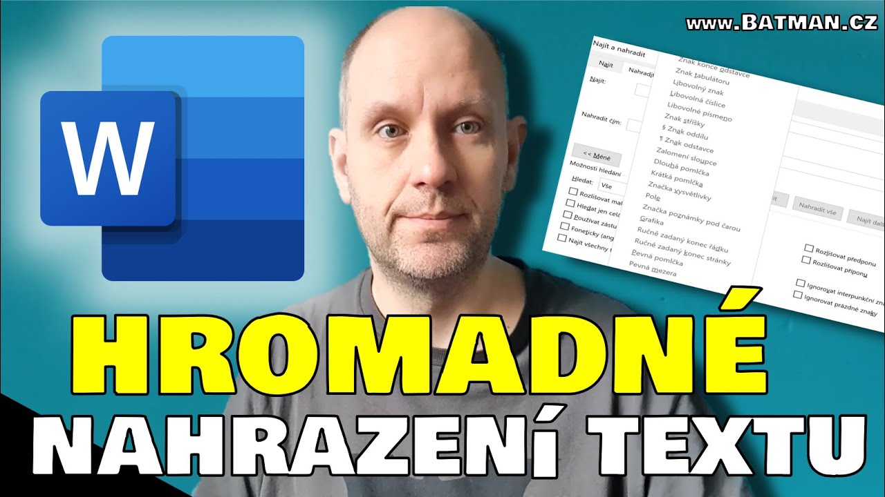 Word - Hromadné nahrazení textů a formátování v dokumentu