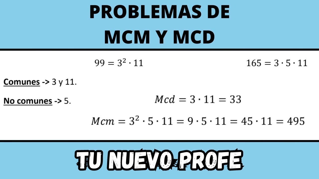 Problemas de MÍNIMO COMÚN MÚLTIPLO y MÁXIMO COMÚN DIVISOR - ¡¡Aprende Cómo Hacerlo de Forma FÁCIL!!