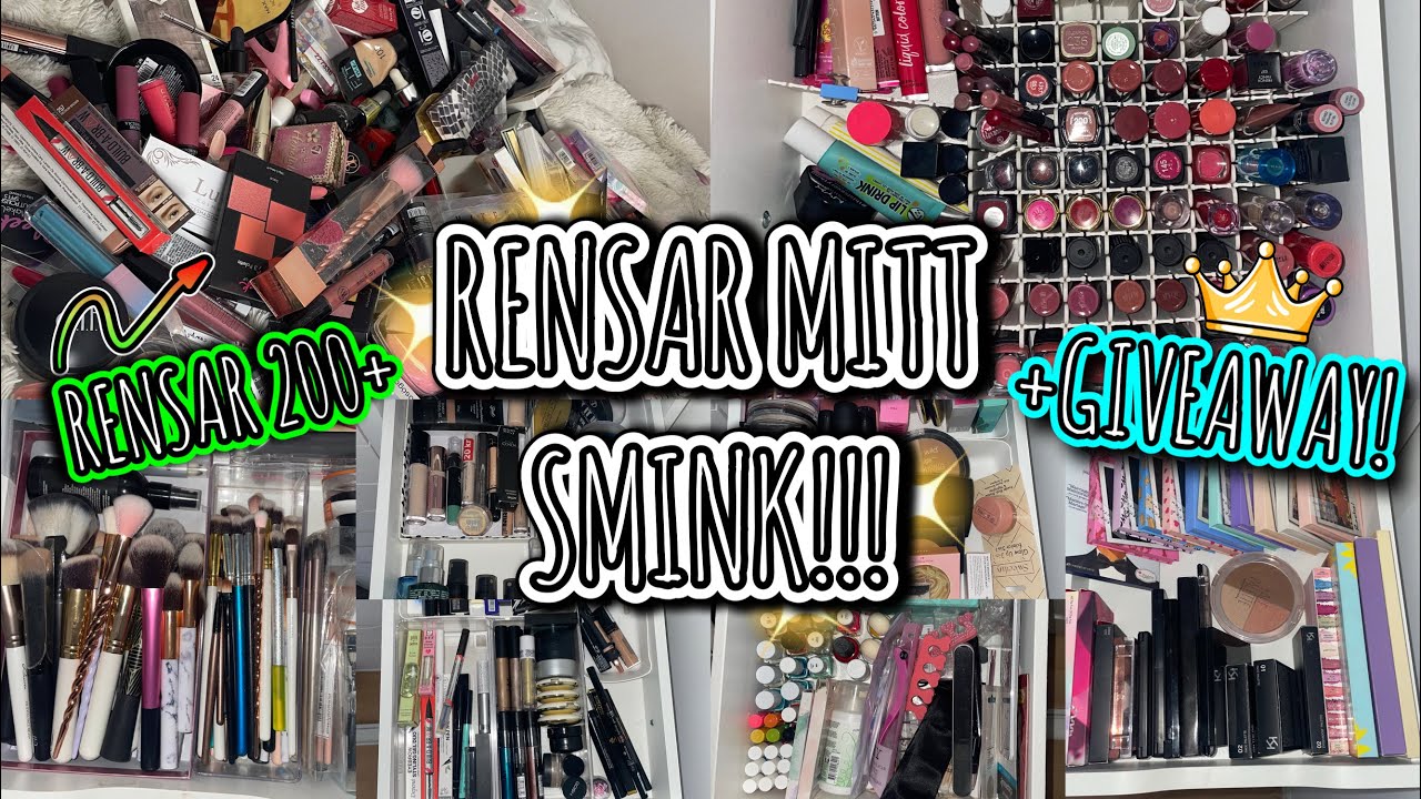 RENSAR MITT SMINK!💄+ 5&rsquo;000kr x 2 GIVEAWAYS!🎉