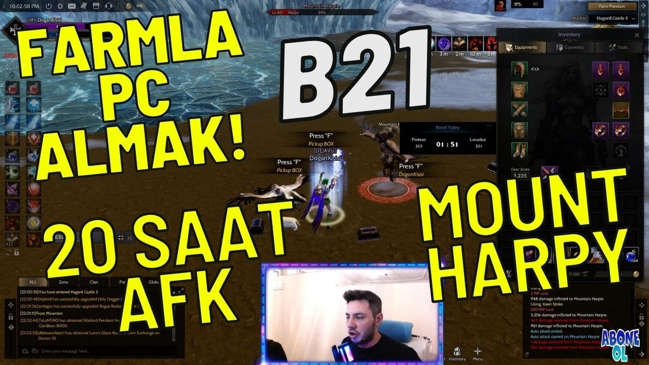 Rise Online FBA B21 | 20 SAAT MOUNT HARPY FARM | HER INFERNO SIRA BENDE OLURSA NE OLUR :)