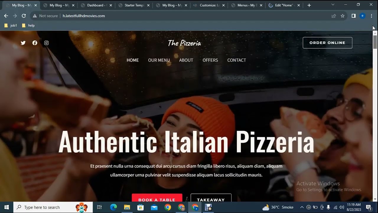 Build Pizza Online Store Website on WordPress Platform only just in 30 minutes 2026