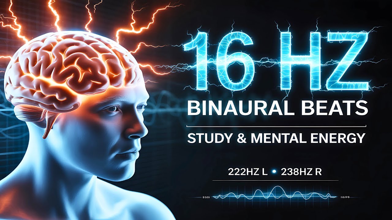 16 Hz Binaural Beats | Beta Waves for Study & Mental Energy