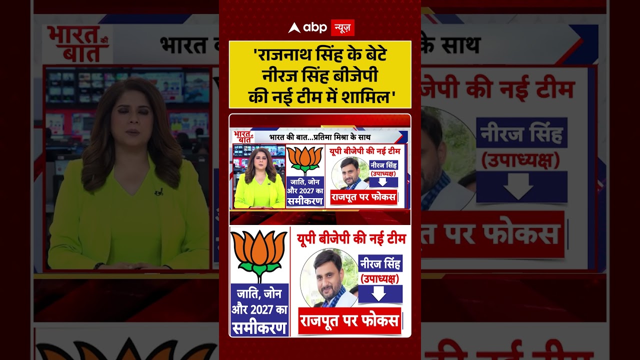 UP Election 2027 : 'राजनाथ सिंह के बेटे नीरज सिंह बीजेपी की नई टीम में शामिल'  | Shorts #viralvideo
