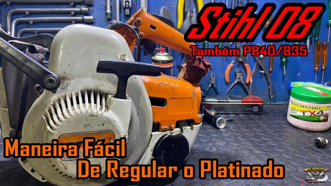 Stihl 08 P835/840 ...Regulagem De Platinado, Maneira Fácil....