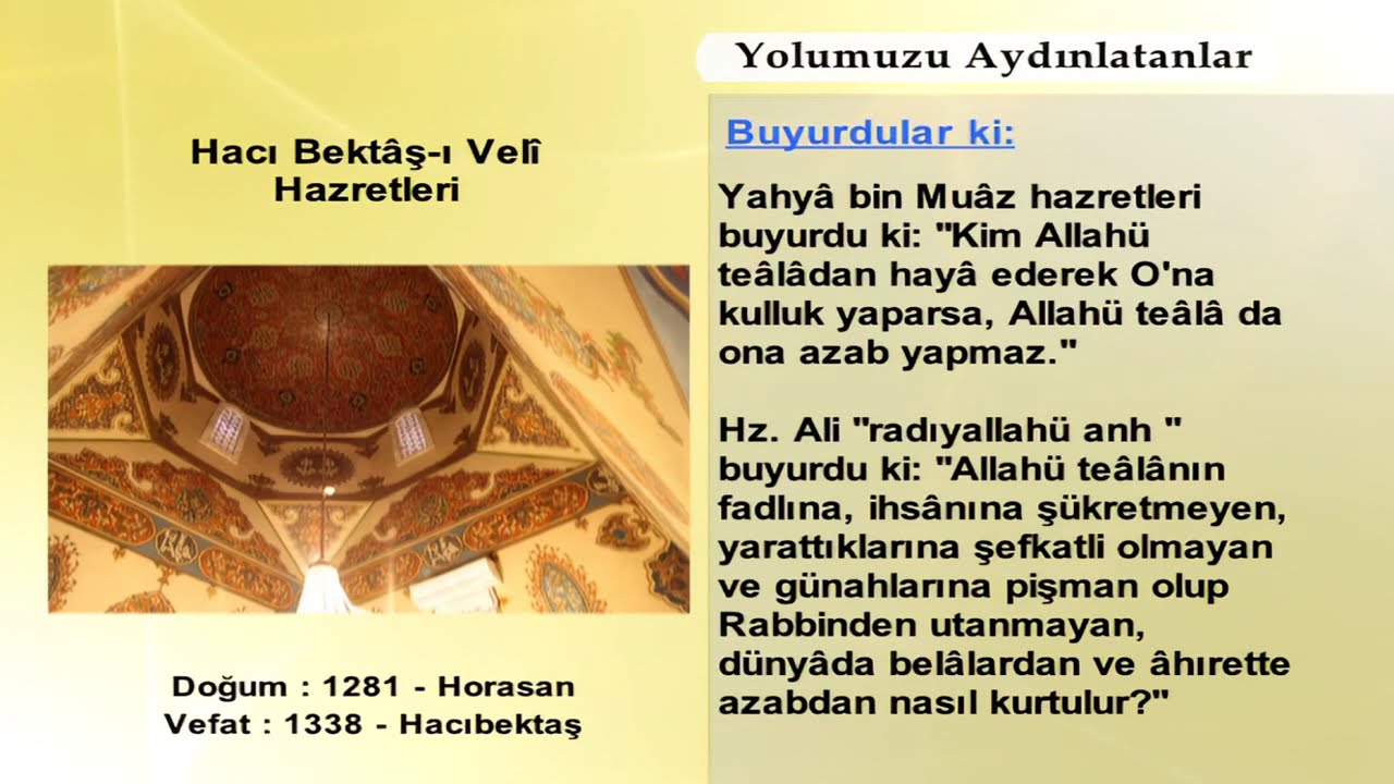 Hacı Bektaş-ı Veli Hazretleri - Yolumuzu Aydınlatanlar @tgrtbelgeseltv