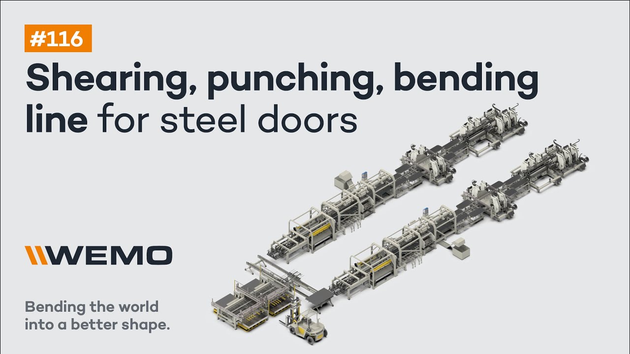 #116 Automated Sheet Metal Shearing, Punching, Bending Machine For Steel Doors | WEMOMACHINES