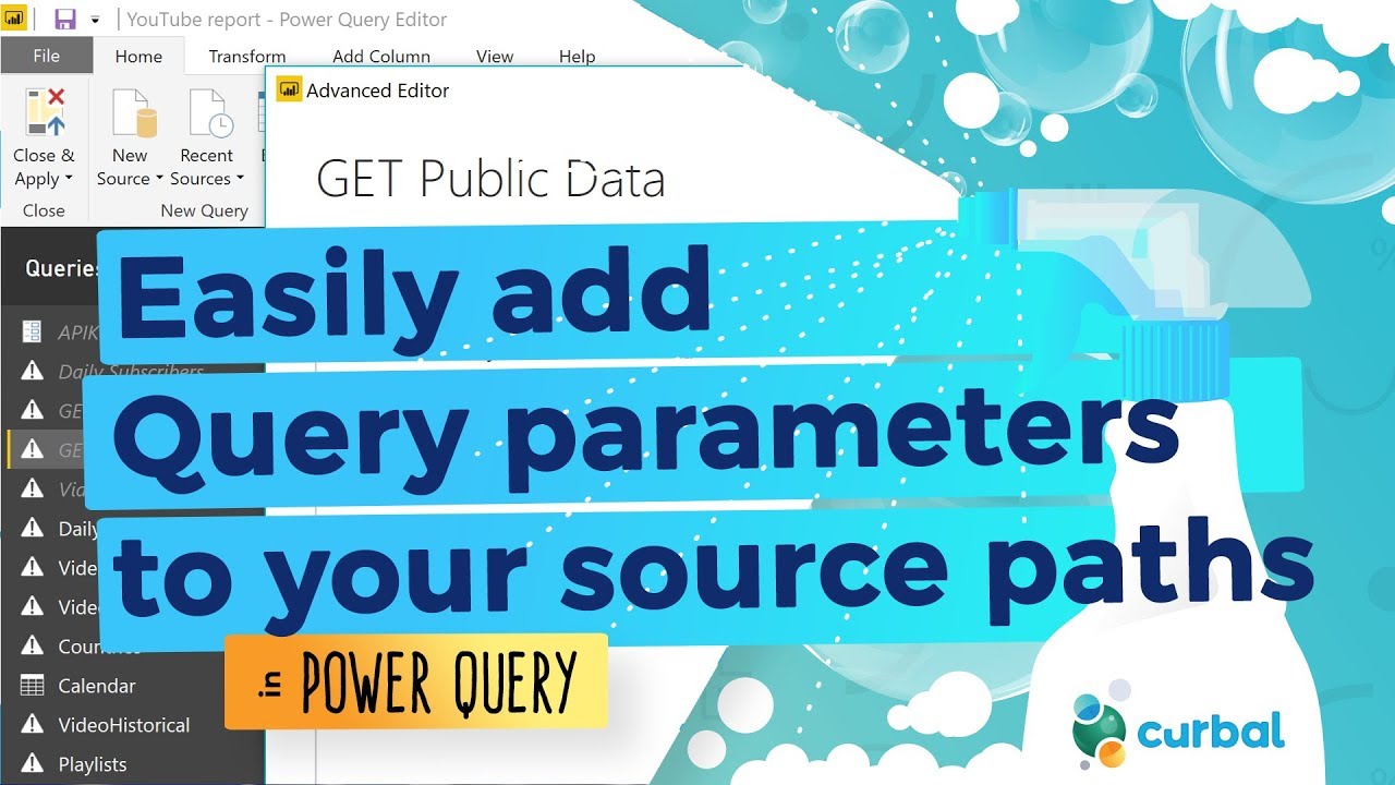 Easily add query parameters to your source paths in Power Query