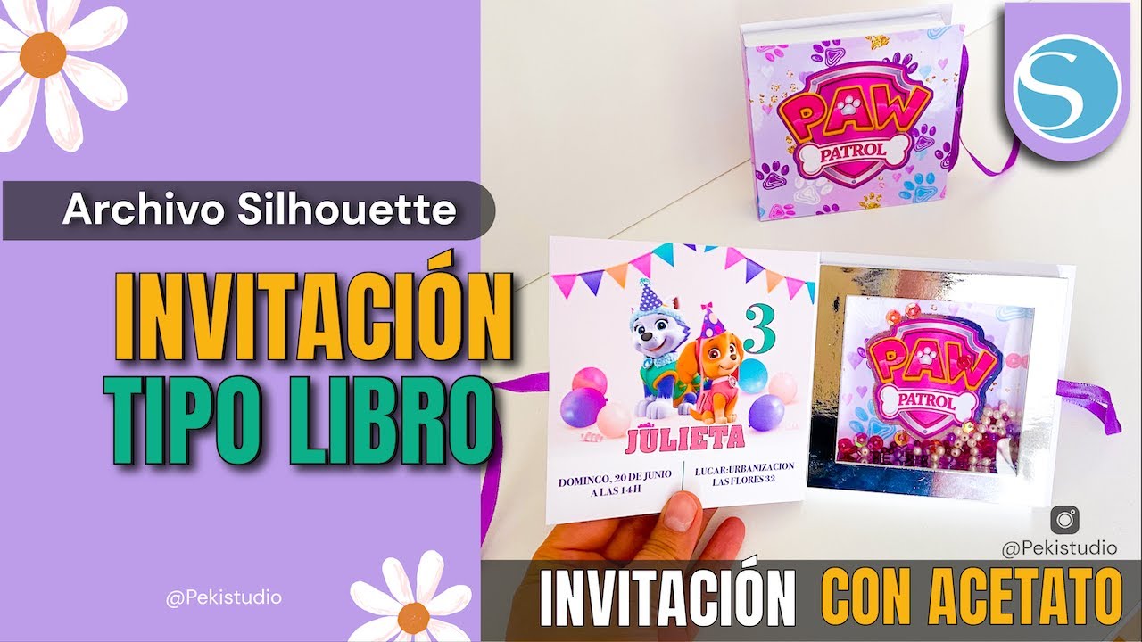 Tutorial de armado de  una invitación tipo libro con acetato