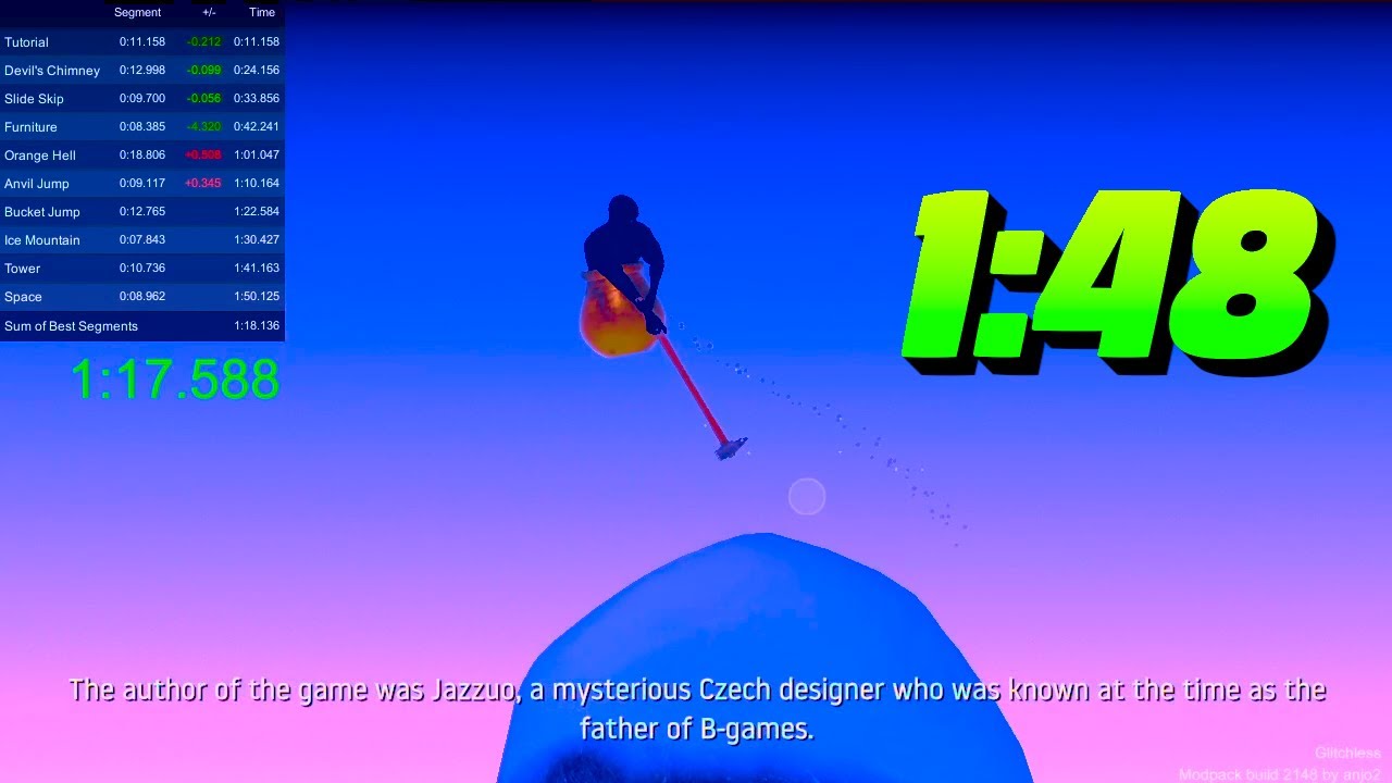 Getting Over It Speedrun In 1:48