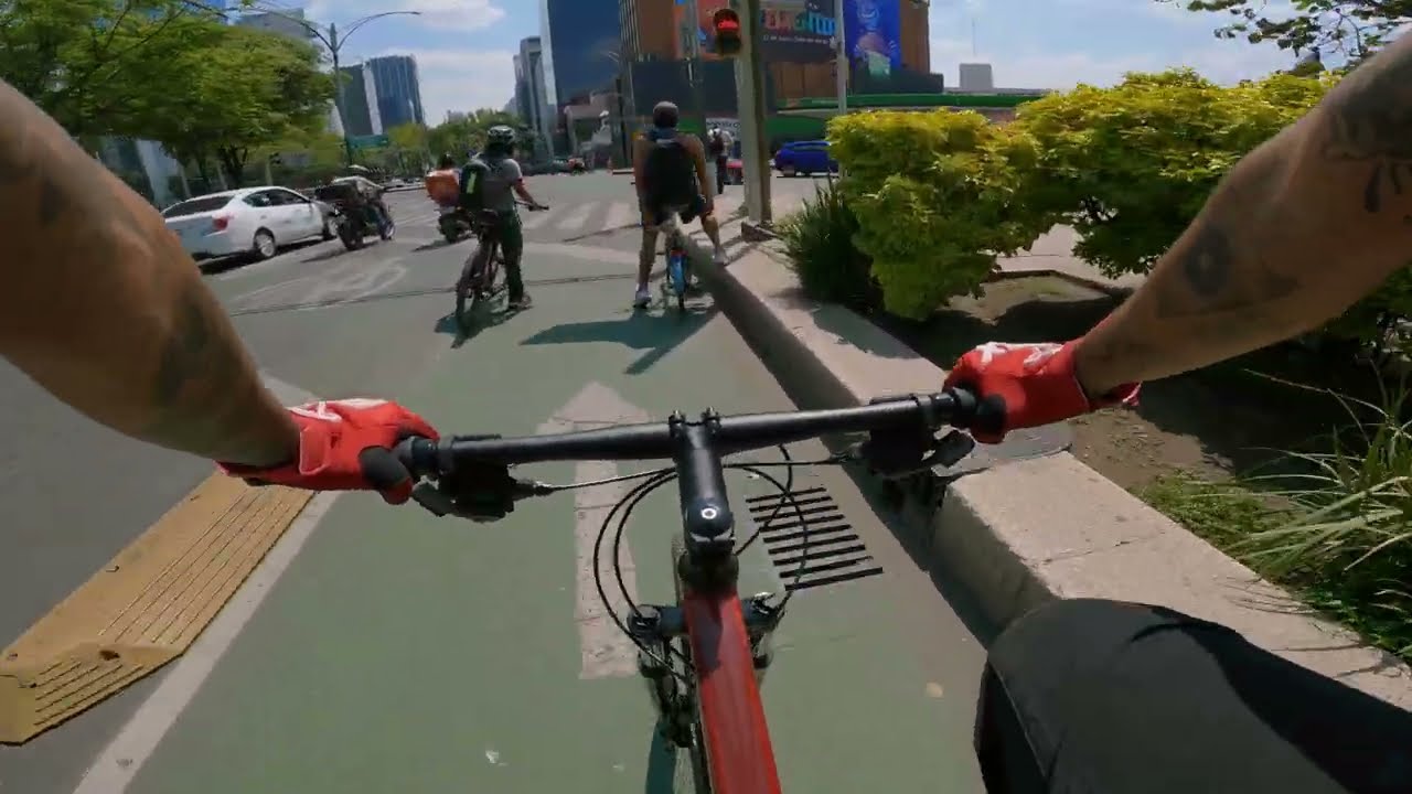 Paseo en Bicicleta por CDMX - Ciclovía Paseo de la Reforma | 4K TOUR | CDMX BIKE RIDE | 4K RIDE.