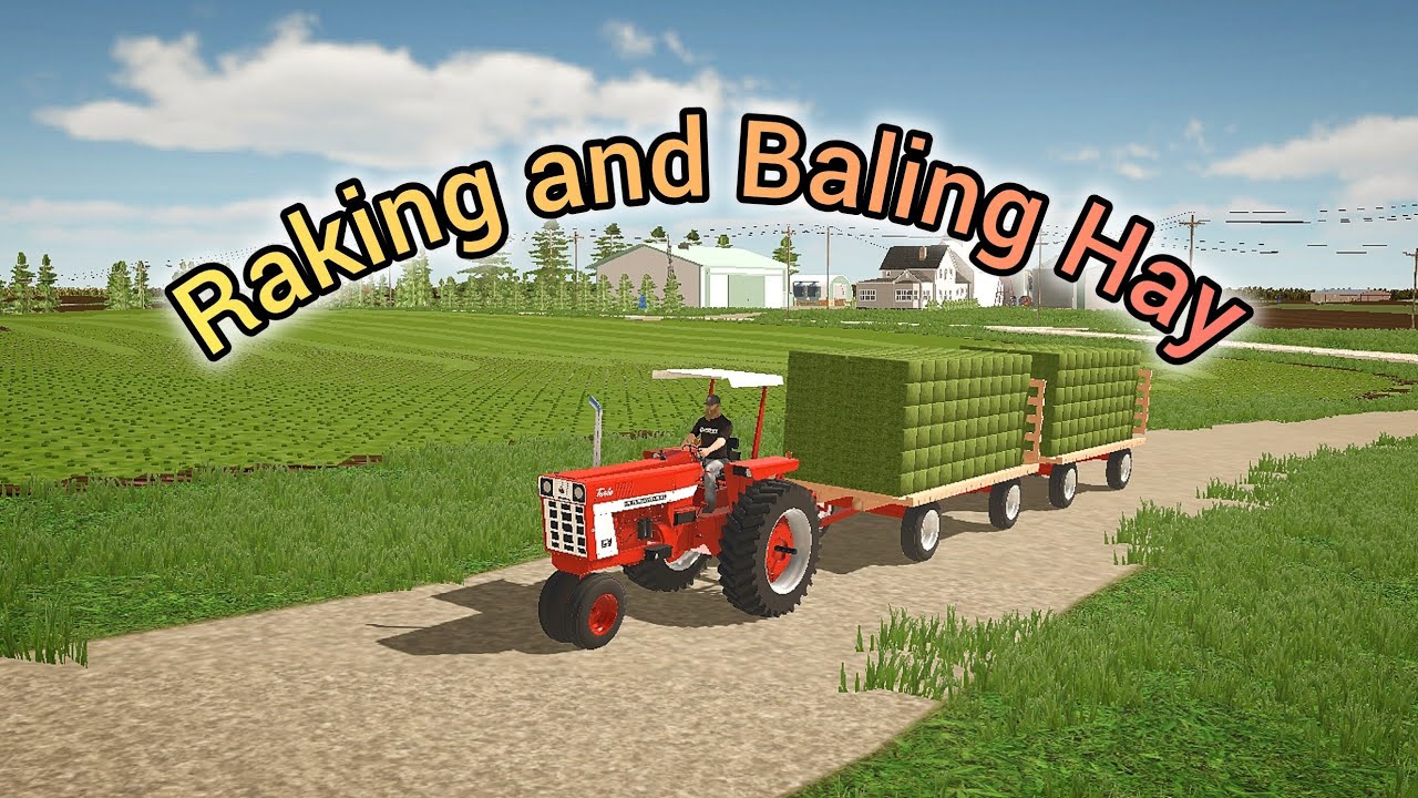 Raking and Baling Hay | American Farming | Timelapse | Episode 12